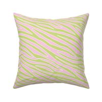 Little boho zebra stripes animal print minimalist double striped outline retro style nineties lime green pink