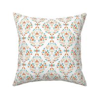 cat damask on white - small