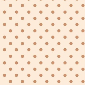 70sDahlia-polka dots -ecru&caramel