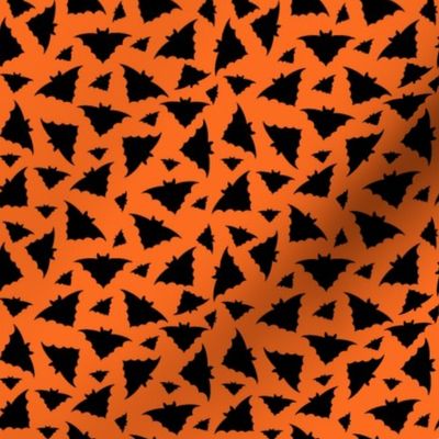 Small Halloween Bats on Orange