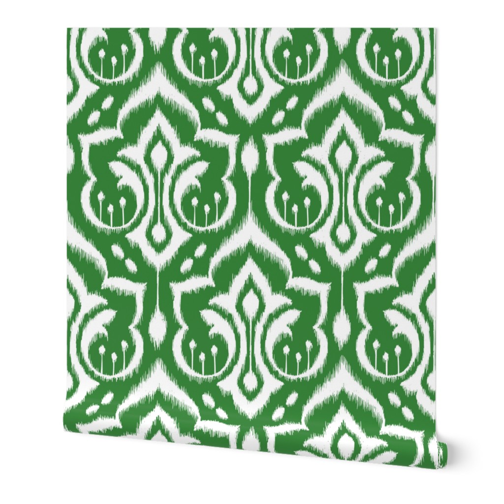 Ikat Damask - Evergreen