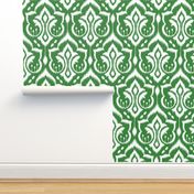 Ikat Damask - Evergreen