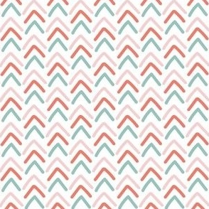 Abstract coordinate - triangle geometric shapes - girly pink aqua red