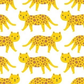 Cute yellow & brown leopards - walking leopard for kids & baby
