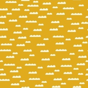 Abstract marks coordinate pattern yellow - rounded cloud shapes