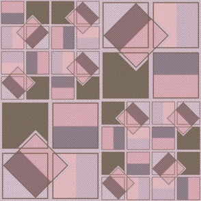 Halftone Squares Inside Squares, pink 