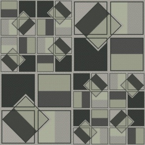 Halftone Squares Inside Squares, grey 