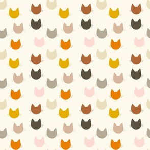 Colorful cat heads, Cat faces