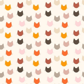 Colorful Cat Faces, Cat Heads
