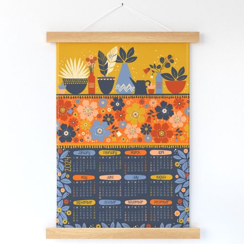 A 2023 floral year wall hanging