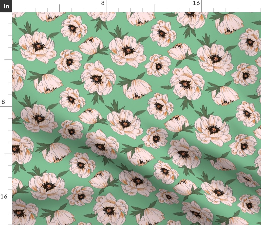 Hippie chic Peony_MINT GREEN_LARGE