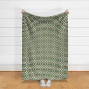 Deco Daisies in Sage and Teal