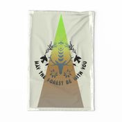 may the forest be with you tea towel khaki gradient