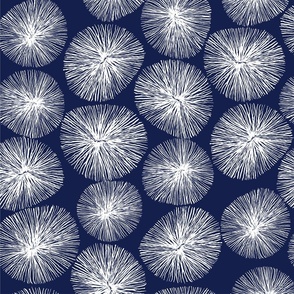 Abstract Urchins in columns Navy