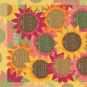 Sunflowers 2024 Calendar Wallhanging