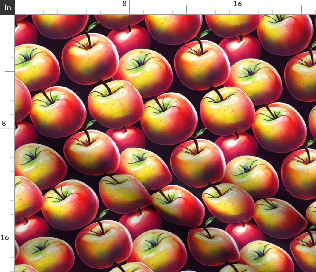 watercolor apples pop art medium