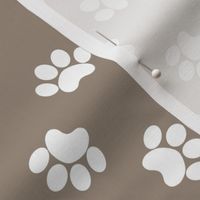 Paw Prints - Mocha Brown