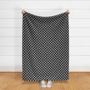 Polka Dot Paw Prints - Black