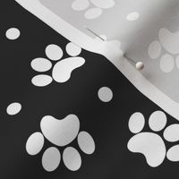 Polka Dot Paw Prints - Black