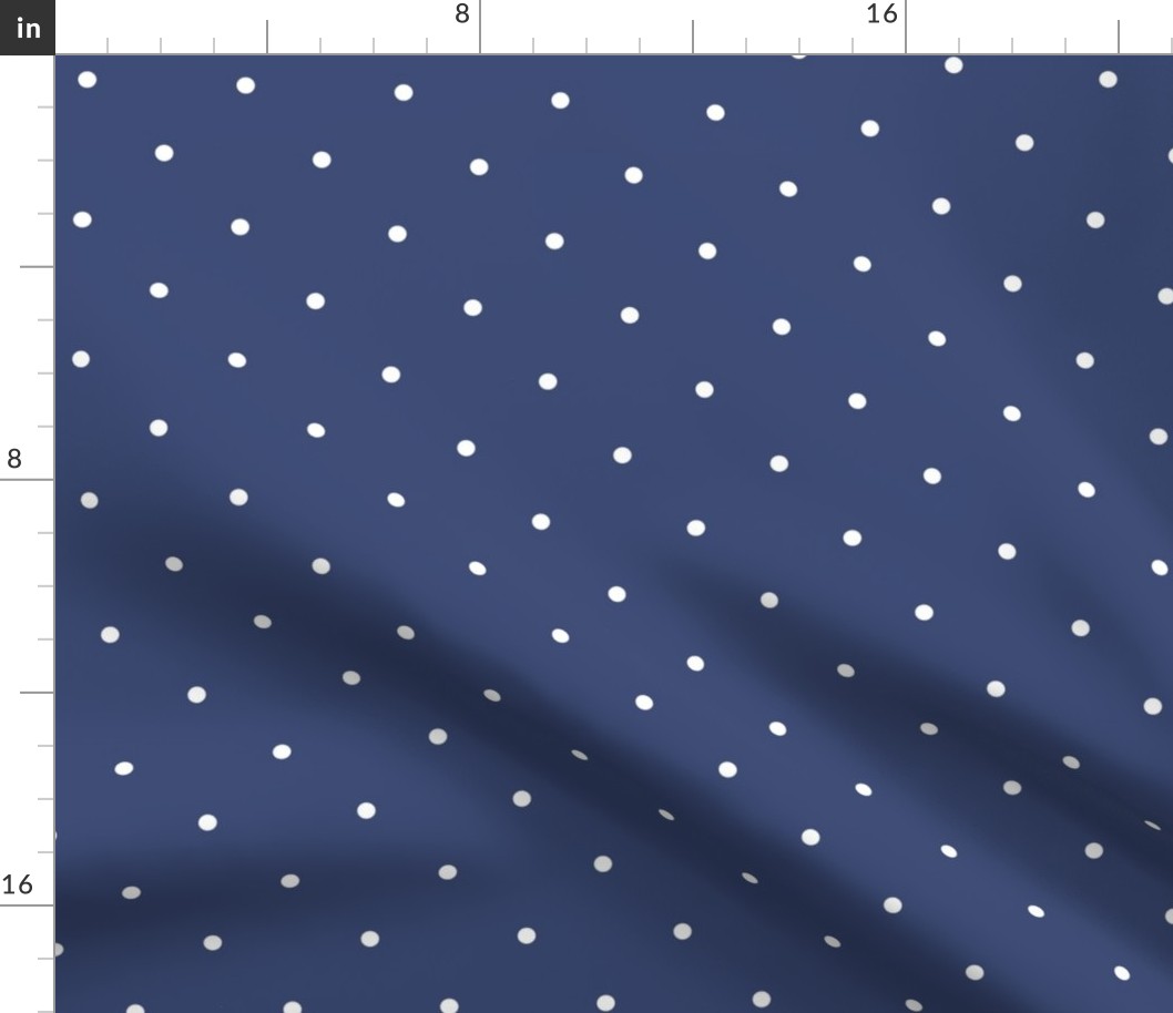 Tiny Polka Dots - Navy Blue