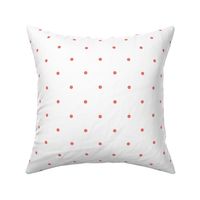 Tiny Polka Dots - Coral On White