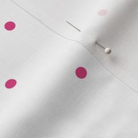 Tiny Polka Dots - Hot Pink On White