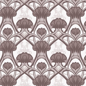  Art Nouveau Thistles in Regency Orchid