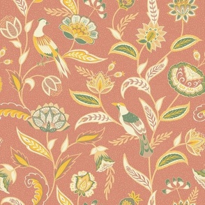 Jacobin Embroidery. Birds and Flowers