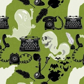 Typewriters and Telephones Olive Green small scale