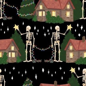 Big Christmas Skeleton Midnight small scale