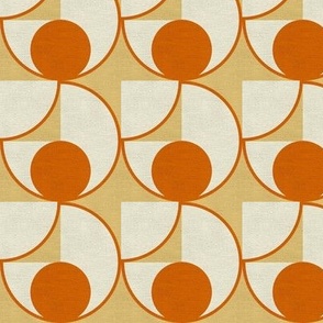 Circles and dots in orange