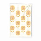 Retro sparkling sunflower multi vintage gold 2024 tea towel wall hanging