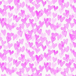 Hearts Overlapping Pink Watercolor (medium)