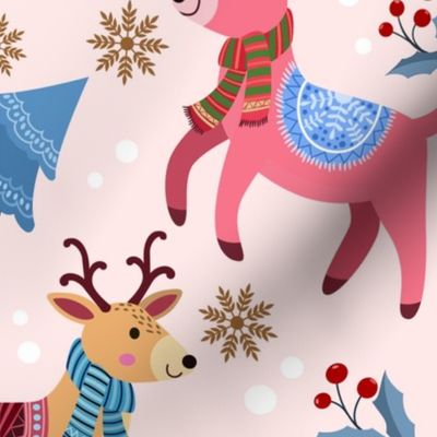 Cutest Colorful Winter Reindeer Children's Christmas Kawaii Novelty