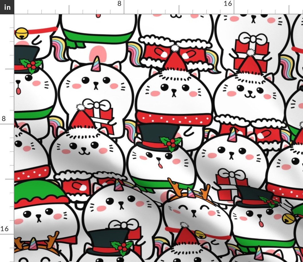 Cute Christmas Squishy Cats and Unicorns Caticorn Carolers Kawaii Novelty
