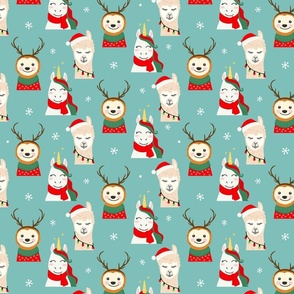 Llamas and Unicorns and Funny Sloths Oh My for Christmas Kawaii Novelty