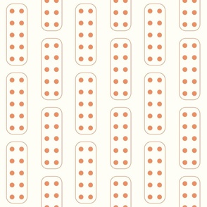 Dots in Natural and Peach | 6" Repeat