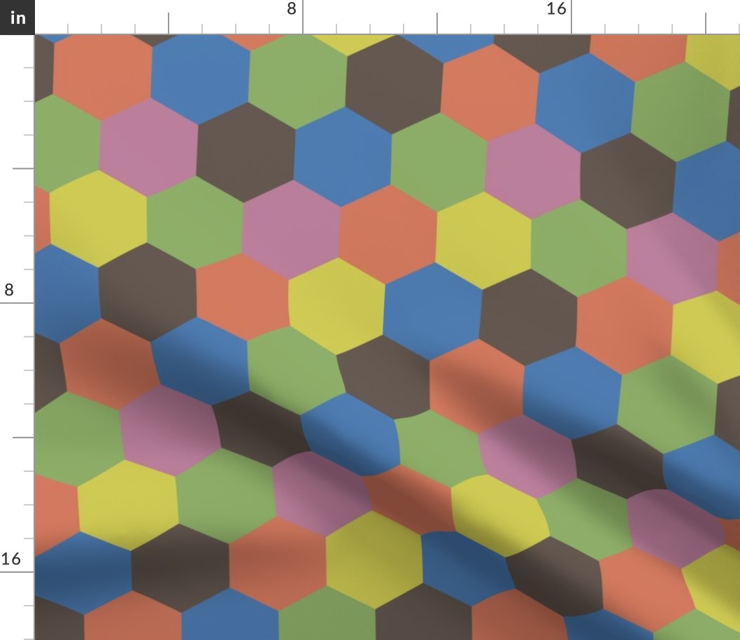 Y2K retro hexagons patchwork