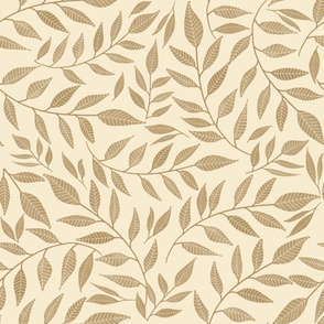 Beige and tan, Neutral and natural botanical leaves and vines