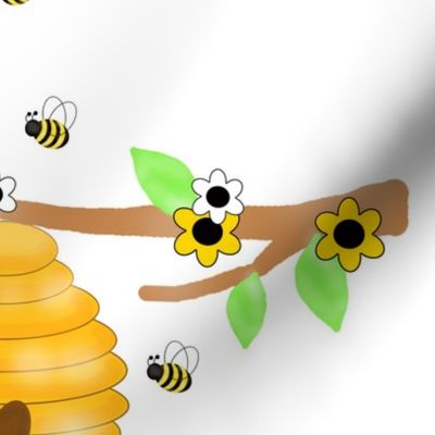 Woodland Bear Honey Bee Hive - Larger Size 