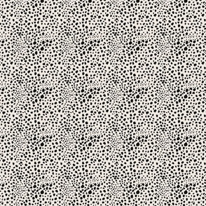 Animal print polka dots black and off white