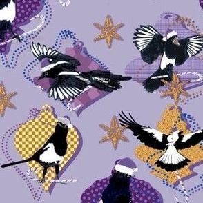 A very magpies Christmas - Lavendar