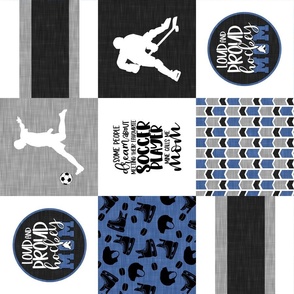 Hockey//Soccer Mom - Wholecloth Cheater Quilt - Rotated