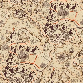 Fantasy Map in Parchment