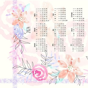 2024 watercolor calendar