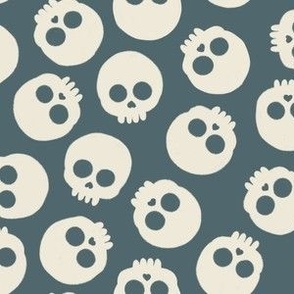 Cute Skulls - Teal