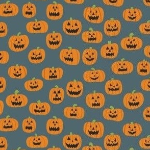 Halloween Pumpkins - Teal