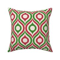 Ogee circles ovals kelly green red cream