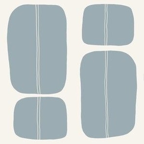 Bold Minimalistic Pattern - Blue Grey - Small