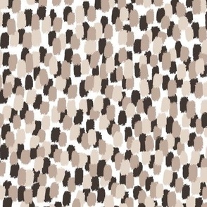 Abstract Animal - Leopard Print - Dark Beige - Small